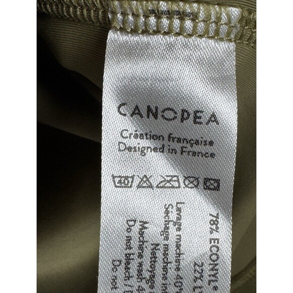 Canopea Swim Top Womens 6 Olive Green Long Sleeve UPF 50 Rash Guard Sustainable - Picture 10 of 12